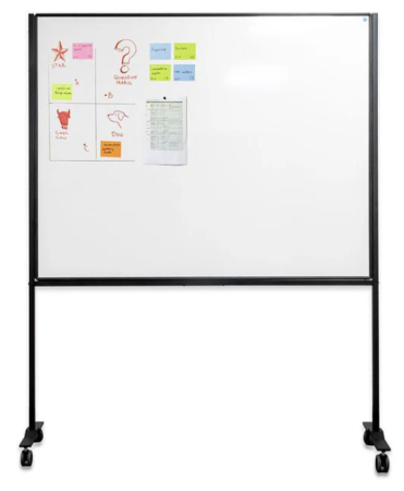 Verrijdbaar whiteboard/werkbord 