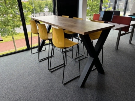 Bartafel met X-poten 220x80cm